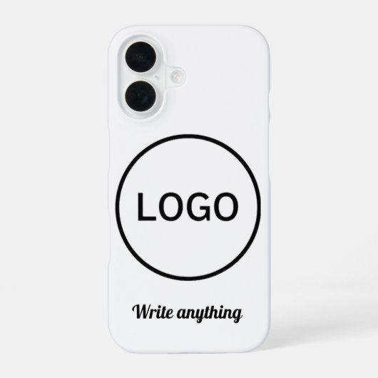 16 coque iphone logo circulaire monochrome minimalist (Verso)