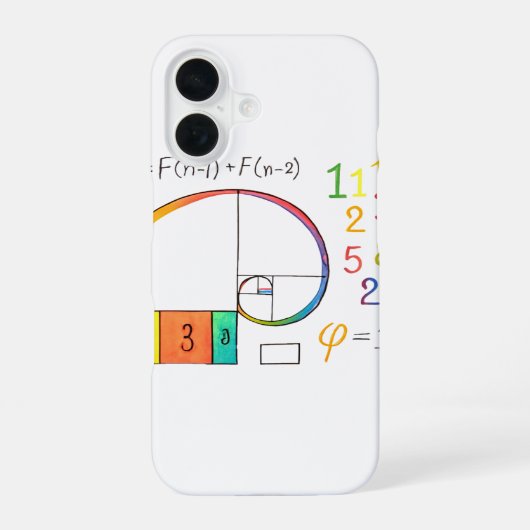 16 Coque iphone spiral de séquence de Fibonacci (Verso)