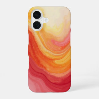 16 Coque iphone Sunset Swirl - Jaune, Rouge et Orange