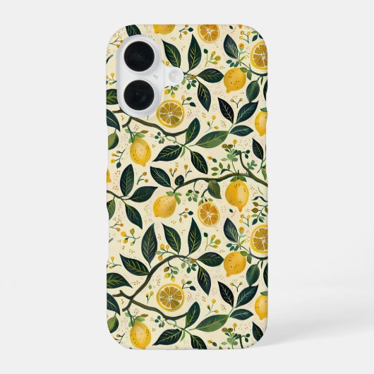 16 Coque pour iPhone à motif citron esthétique d'été (Verso)