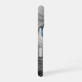 16 Élégant Chat Blanc aux Yeux Bleus – Coque iPhone 1 (Côté droit)