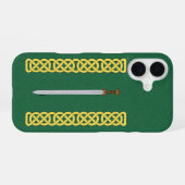 16 Épée celtique antique et coque iPhone à entrelacs (Verso Horizontal)