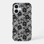 16 Faux Black Lace coque iphone (Verso)