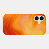 16 Fiery Orange Gold Marble iPhone / coque ipad (Verso Horizontal)