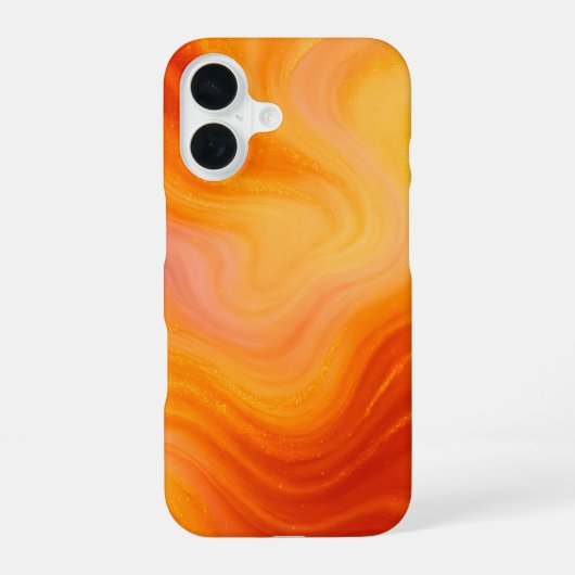 16 Fiery Orange Gold Marble iPhone / coque ipad (Verso)