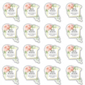 16 Floral-zeep en kaarslabels 3-inch breed Sticker (Voorkant)