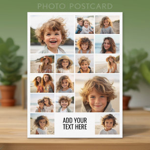 16 Foto Collage Montage en Tekst - Kan worden bewe Briefkaart