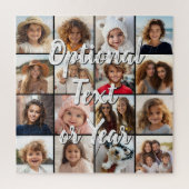 16 Foto Collage Script Tekst Legpuzzel (Verticaal)
