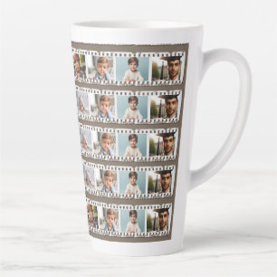 16-foto Familie Film Negatieve Strip, Pastel Brown Latte Mok