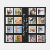 16 Fotocollage Gepersonaliseerde Fleece Deken (Voorkant (Horizontaal))