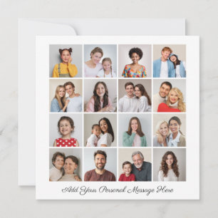 16 Fotocollage Voeg uw eigen Wenskaart toe