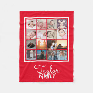 16 Foto's Collage Persoonlijke Sjabloon Fleece Deken