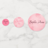 16 Gepersonaliseerde foto en roze zoete 16e verjaa Confetti (Achterkanten)
