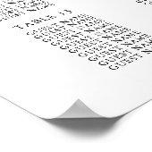 16 Grafiek voor grote weddenschappen op tafel Poster (Hoek)