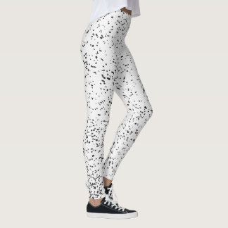 16.	 Grunge dierlijke zwarte en witte inktvlek Leggings