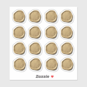 16 Huwelijksenvelop Nepgouden waszegel Sticker