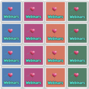 16 Ik hou van webinars Stickers 4 Kleuren