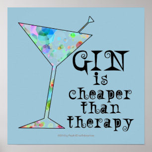 16-INCH X 16-INCH POSTER - GIN IS KAPER DAN THERAP