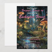 16 Invitaties in het bos Kaart (Voorkant / Achterkant)