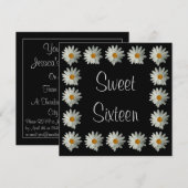 16 invitations à l'anniversaire - Fleur de marais (Devant / Derrière)