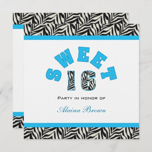 16 invitations à une fête (Devant / Derrière)