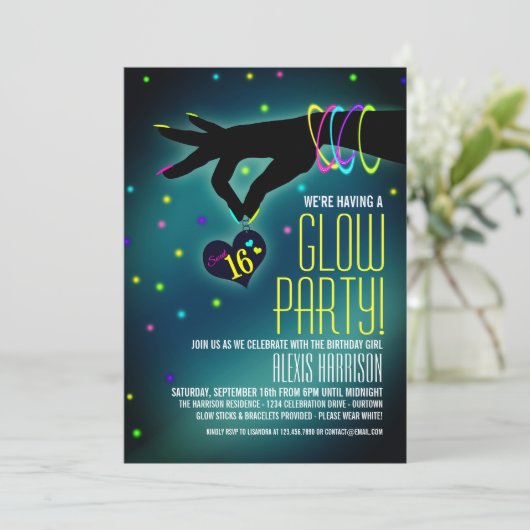 16 invitations de fête douce (Debout devant)