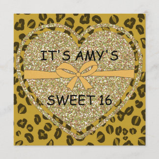 16 Invitations POSTERS DE ANIMAUX de Cheetah SWEET