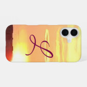 16 iPhone / coque ipad Sunset monogrammé (Verso Horizontal)