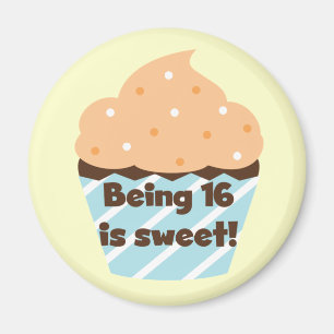 16 is Sweet Birthday T shirten en Gifts Magneet
