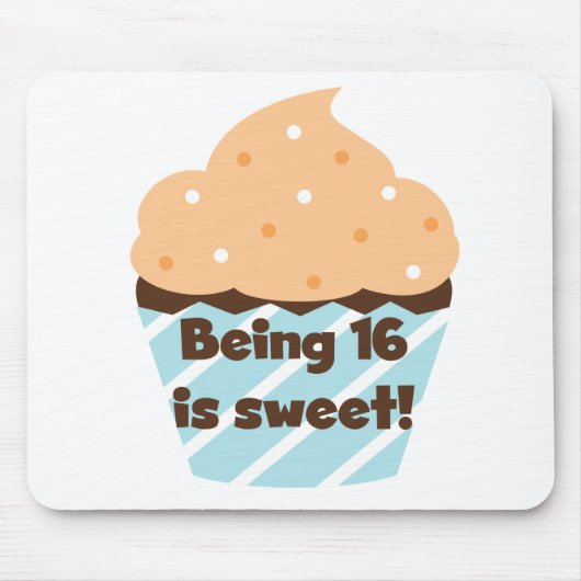 16 is Sweet Birthday T shirten en Gifts Muismat (Voorkant)