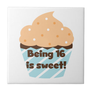 16 is Sweet Birthday T shirten en Gifts Tegeltje