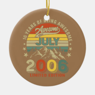 16 jaar Geweldige sinds juli 2006 Keramisch Ornament