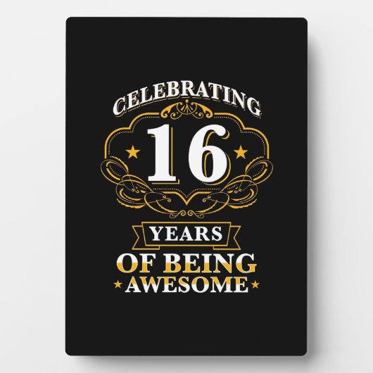 16 jaar Geweldige vieren Fotoplaat (voorkant)