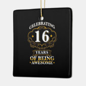 16 jaar Geweldige vieren Keramisch Ornament (Links)