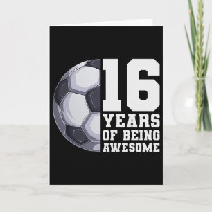 16 Jaar Jong En Voetbalhelden 16e Verjaardag Kaart