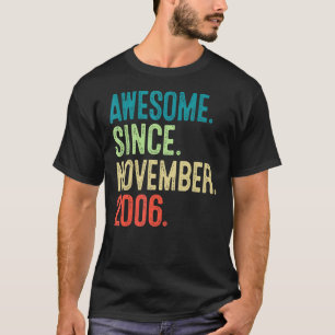 16 jaar oud 16e verjaardag jongen Geweldige sinds T-shirt