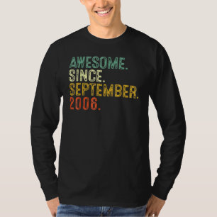 16 jaar oud Geweldige sinds september 2006 16e bi T-shirt