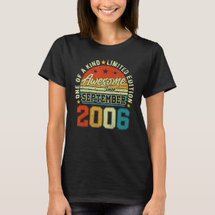 16 jaar oud Geweldige sinds september 2006 16e geb T-shirt