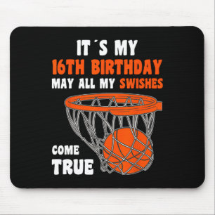 16 jaar oud Happy 16th Birthday Basketball 16th Bi Muismat