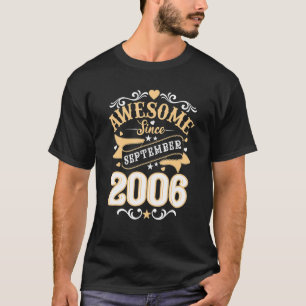 16 jaar oud september 2006 16e verjaardag t-shirt