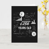 16 jaar oude Bday Geeky Wiskunde 16e verjaardagsca Kaart (Gele Bloem)