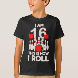 16 jaar oude bowlingfeest 16e verjaardag is hoe ik t-shirt