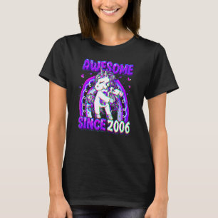 16 jaar oude eenhoorn flossende 16e verjaardag mei t-shirt