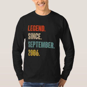 16 jaar oude zestiende geboorte legend sinds septe t-shirt