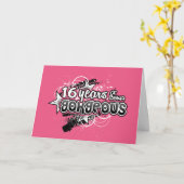 16 jaar prachtige dag (16 oktober) kaart (Gele Bloem)