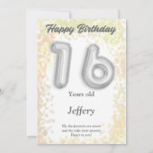 16-jarige Happy Birthday-kaart (Achterkant)