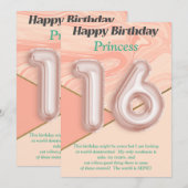16-jarige meisjes Happy Birthday-kaart (Voorkant / Achterkant)
