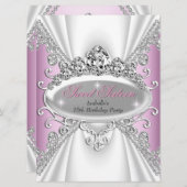 16-jarige prinses Pink Diamonds groot Kaart (Voorkant / Achterkant)