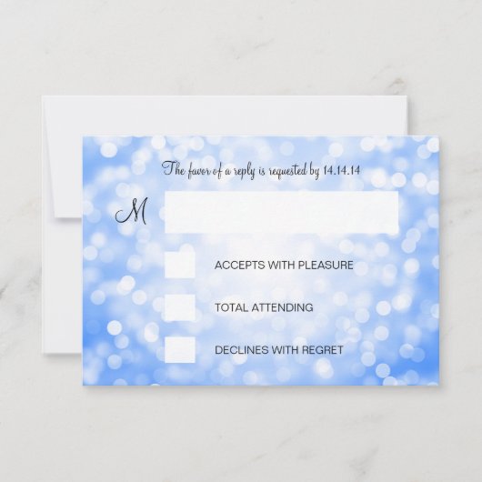 16-jarige RSVP Blue Glitter Lights (Voorkant)