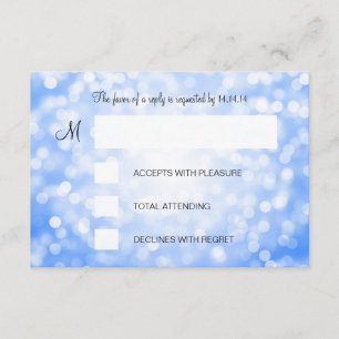 16-jarige RSVP Blue Glitter Lights Kaartje